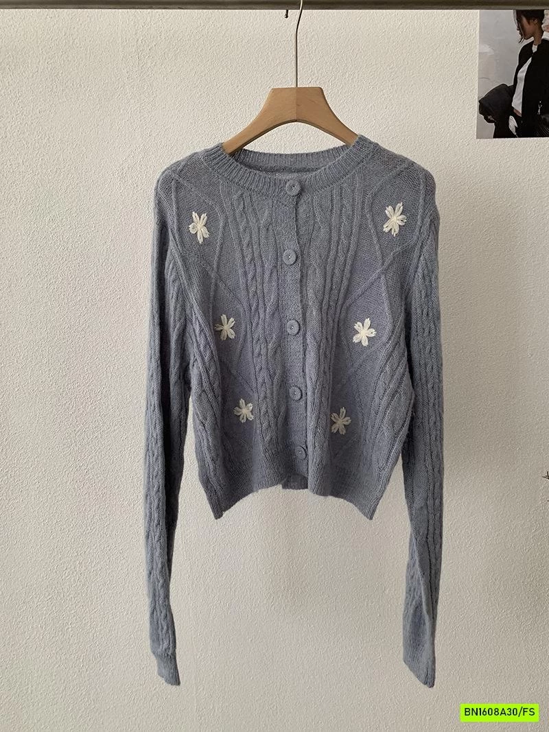 CARDIGAN LEN THÊU HOA