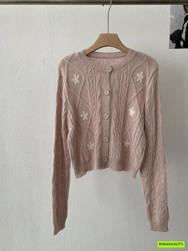 CARDIGAN LEN THÊU HOA