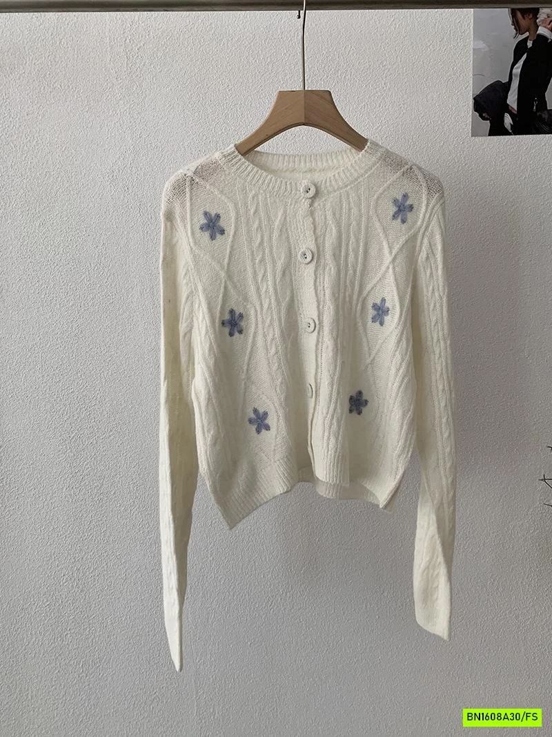 CARDIGAN LEN THÊU HOA