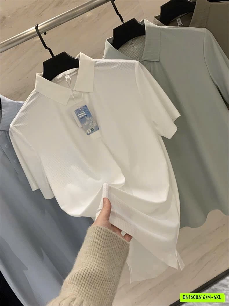 POLO BĂNG LỤA KO ĐƯỜNG MAY NAM