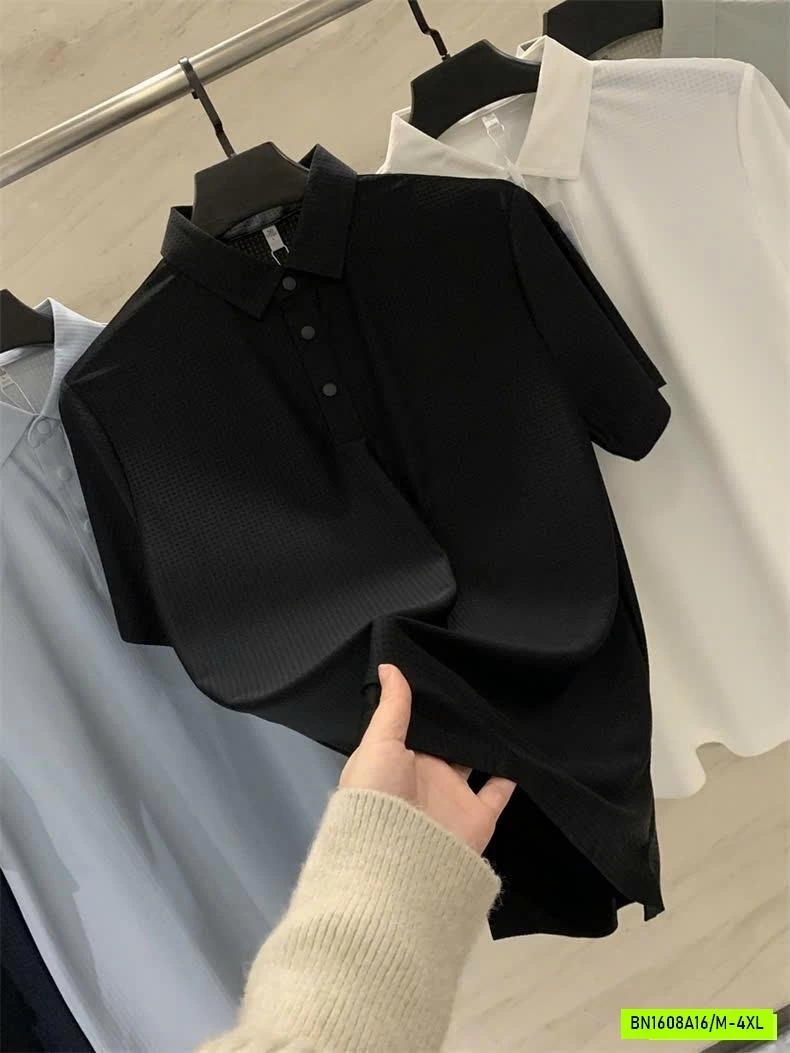 POLO BĂNG LỤA KO ĐƯỜNG MAY NAM