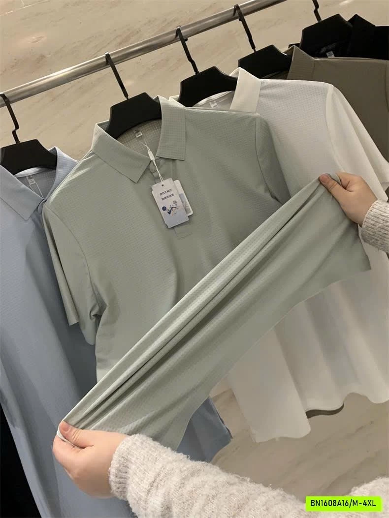 POLO BĂNG LỤA KO ĐƯỜNG MAY NAM