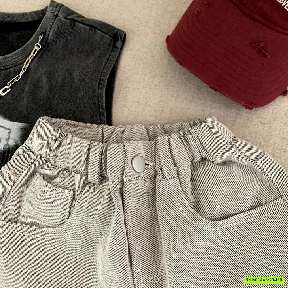 SET ÁO THUN BẠC MÀU + SHORT JEANS RÁCH