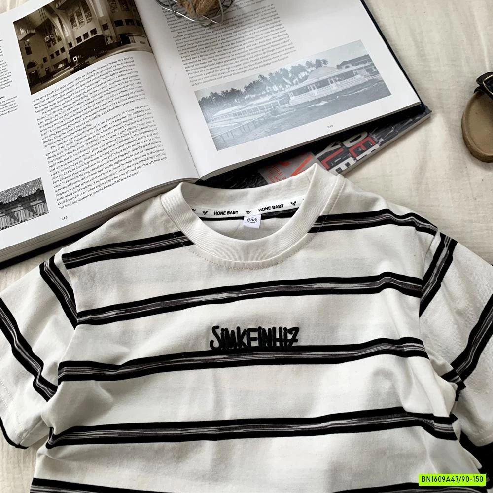 ÁO THUN KẺ IN HÌNH LƯNG