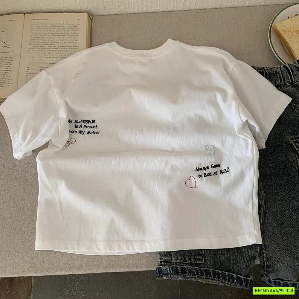 ÁO THUN TRƠN THÊU CHỮ