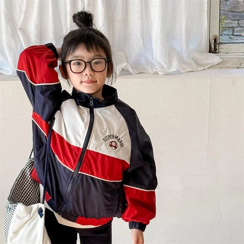 KHOÁC GIÓ PHỐI MÀU THÊU GẤU ADBABY