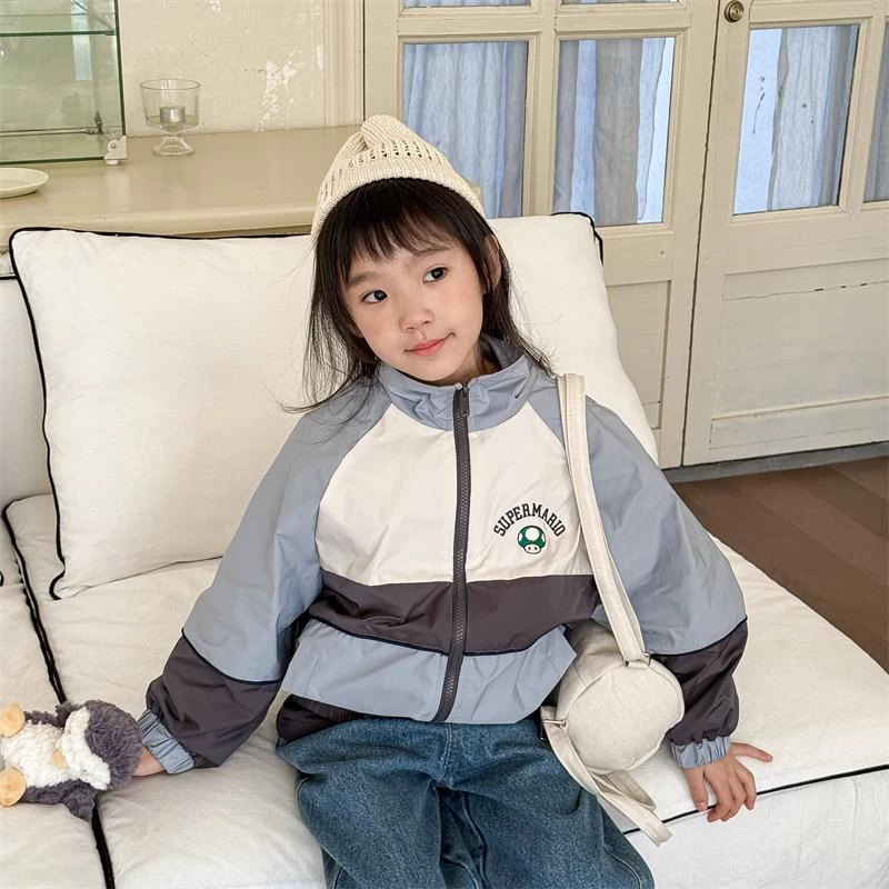 KHOÁC GIÓ PHỐI MÀU THÊU GẤU ADBABY