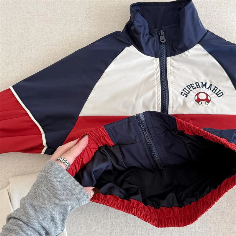 KHOÁC GIÓ PHỐI MÀU THÊU GẤU ADBABY