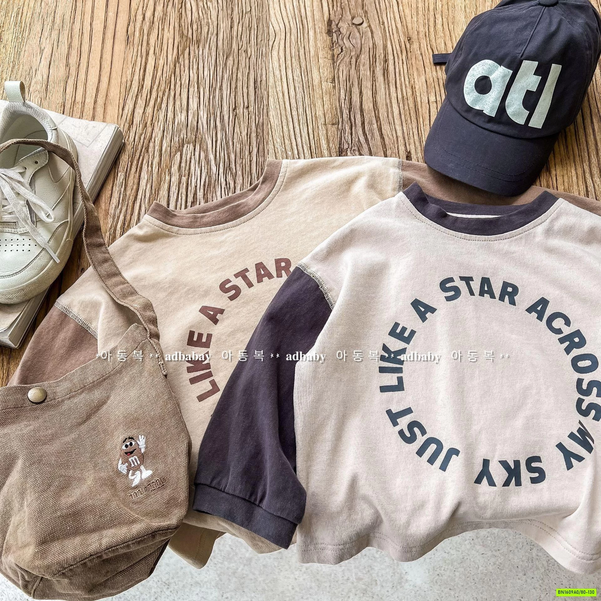 ÁO THUN PHỐI MÀU TAY ADBABY