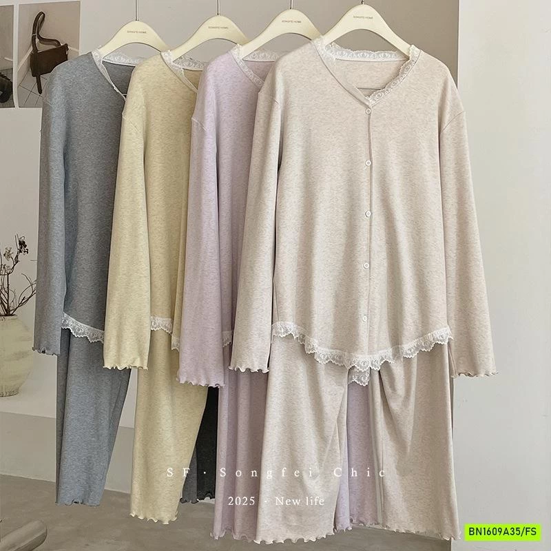 PIZAMA NỈ VIỀN REN SONGFEI