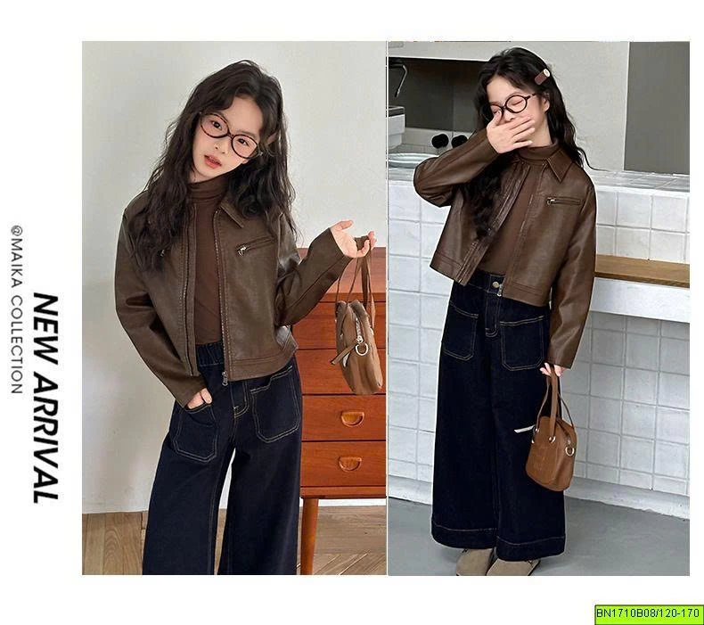 ÁO KHOÁC DA CỰC CHẤT CHO BÉ
