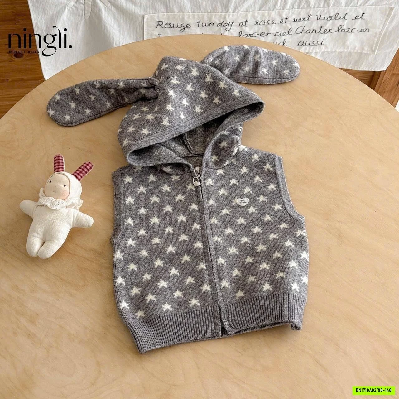 KHOÁC GILE LEN TAI THỎ NINGLI