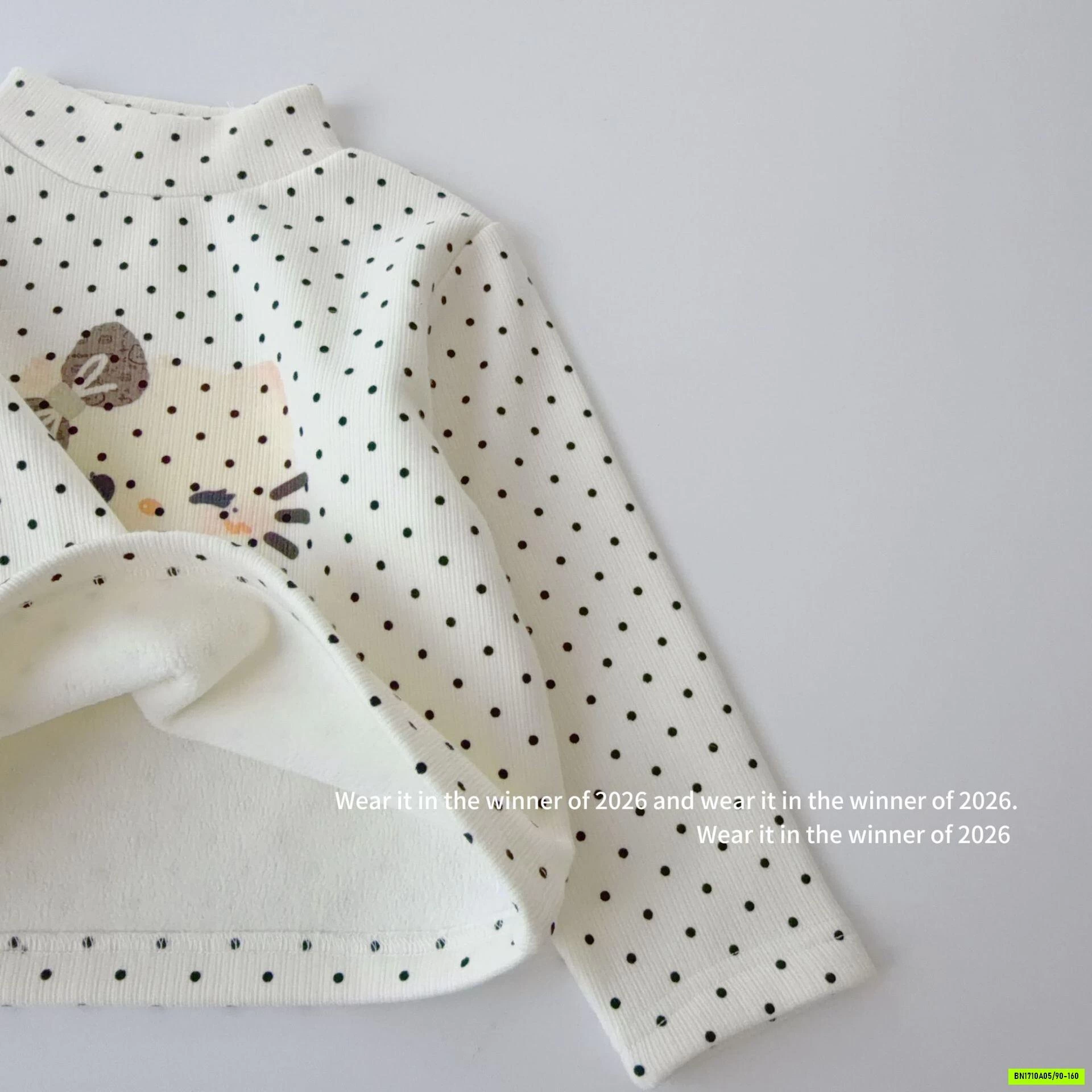 ÁO GIỮ NHIỆT CHẤM BI LÓT NHUNG T&QKIDS