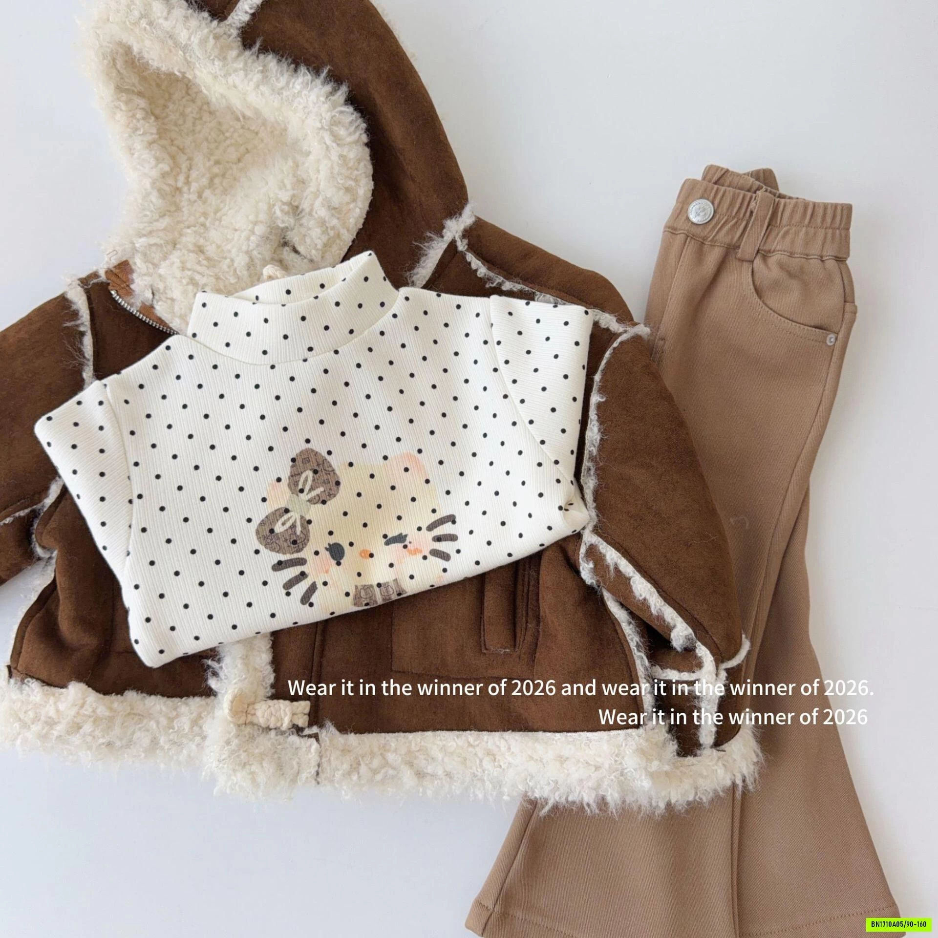 ÁO GIỮ NHIỆT CHẤM BI LÓT NHUNG T&QKIDS