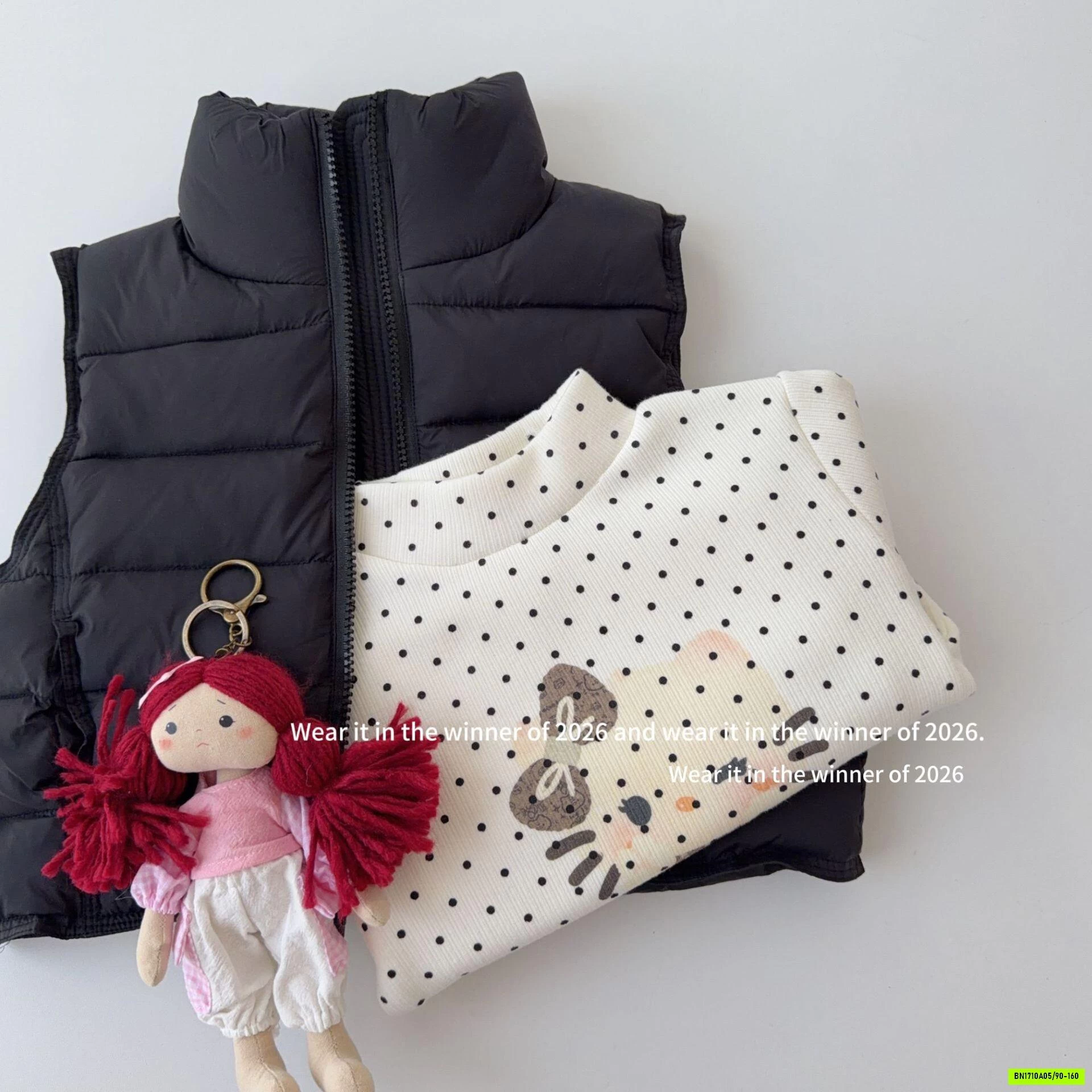 ÁO GIỮ NHIỆT CHẤM BI LÓT NHUNG T&QKIDS