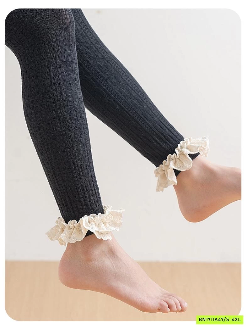 QUẦN TẤT GÂN VIỀN REN