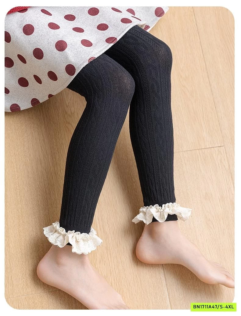 QUẦN TẤT GÂN VIỀN REN