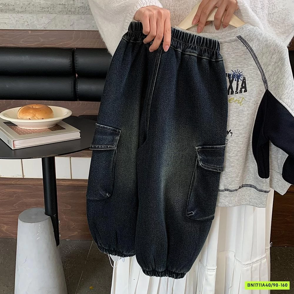 JEANS TÚI HỘP LÓT LÔNG CỪU BẠC GỐI