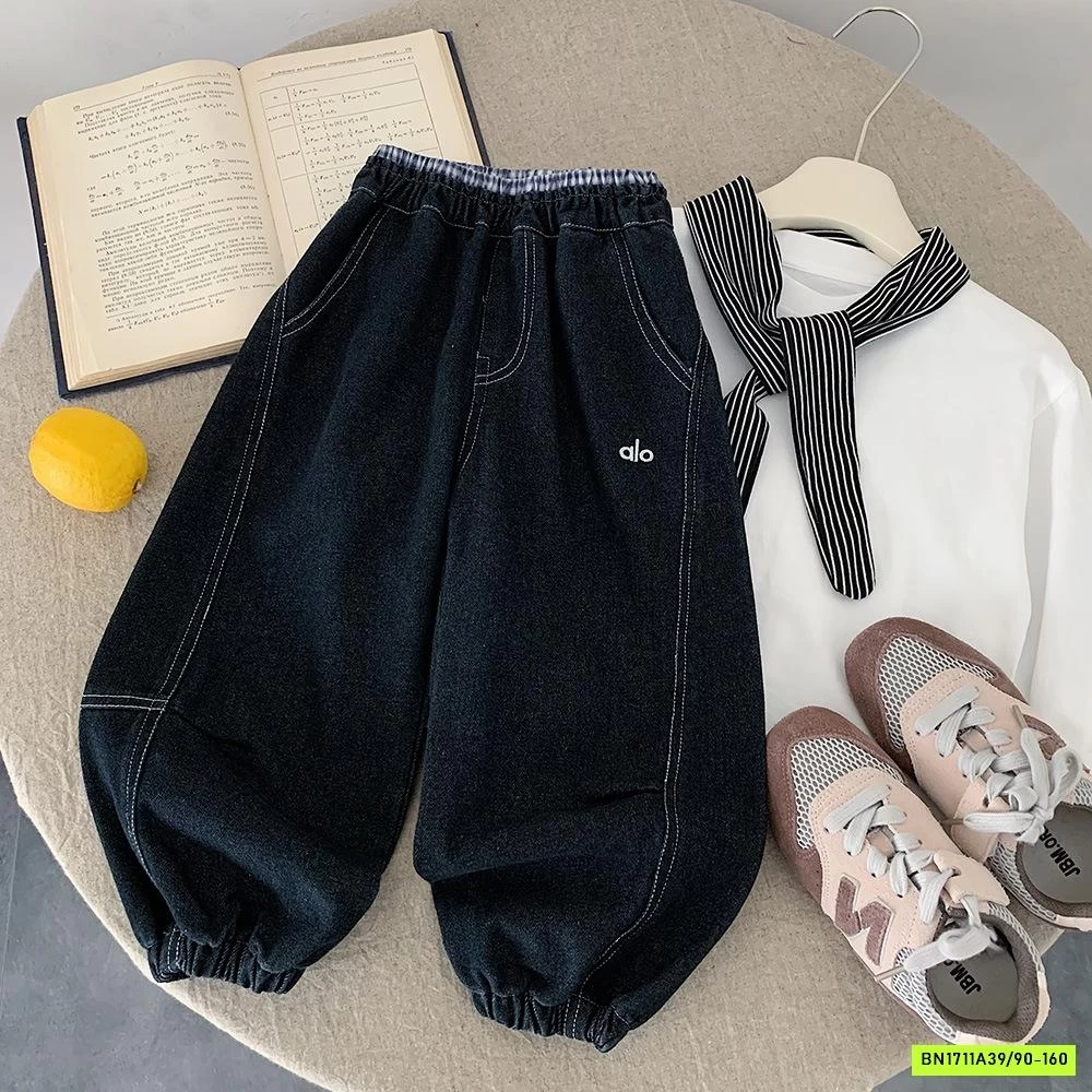 JEANS BAGGY THÊU ALO