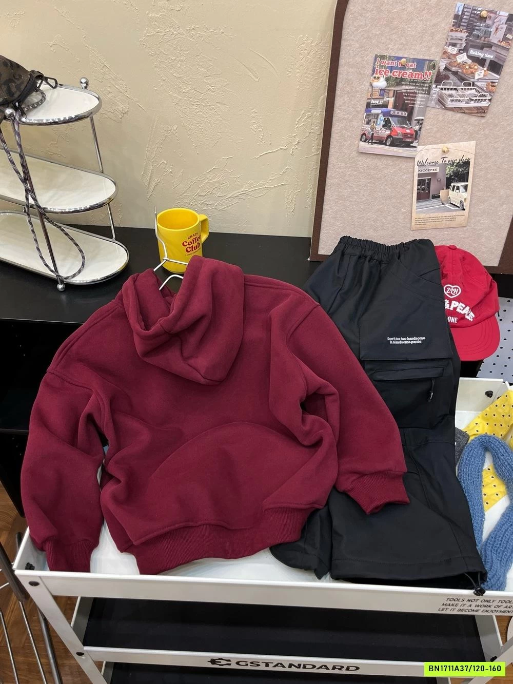 HOODIE NỈ ĐỎ LÓT NHUNG