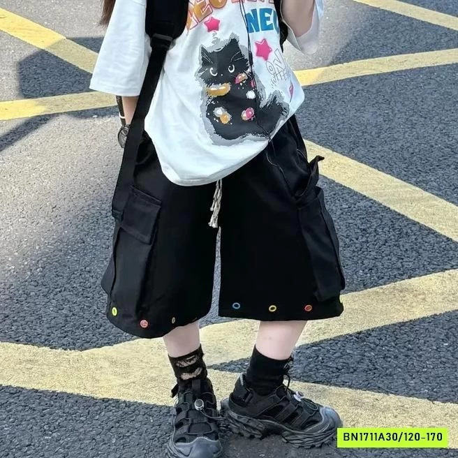 ÁO THUN MÈO MIX SHORT TÁN ĐINH