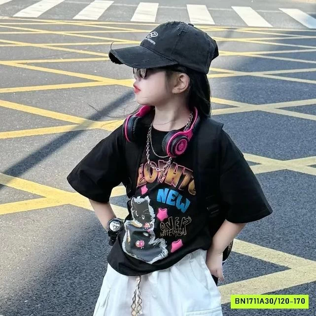 ÁO THUN MÈO MIX SHORT TÁN ĐINH