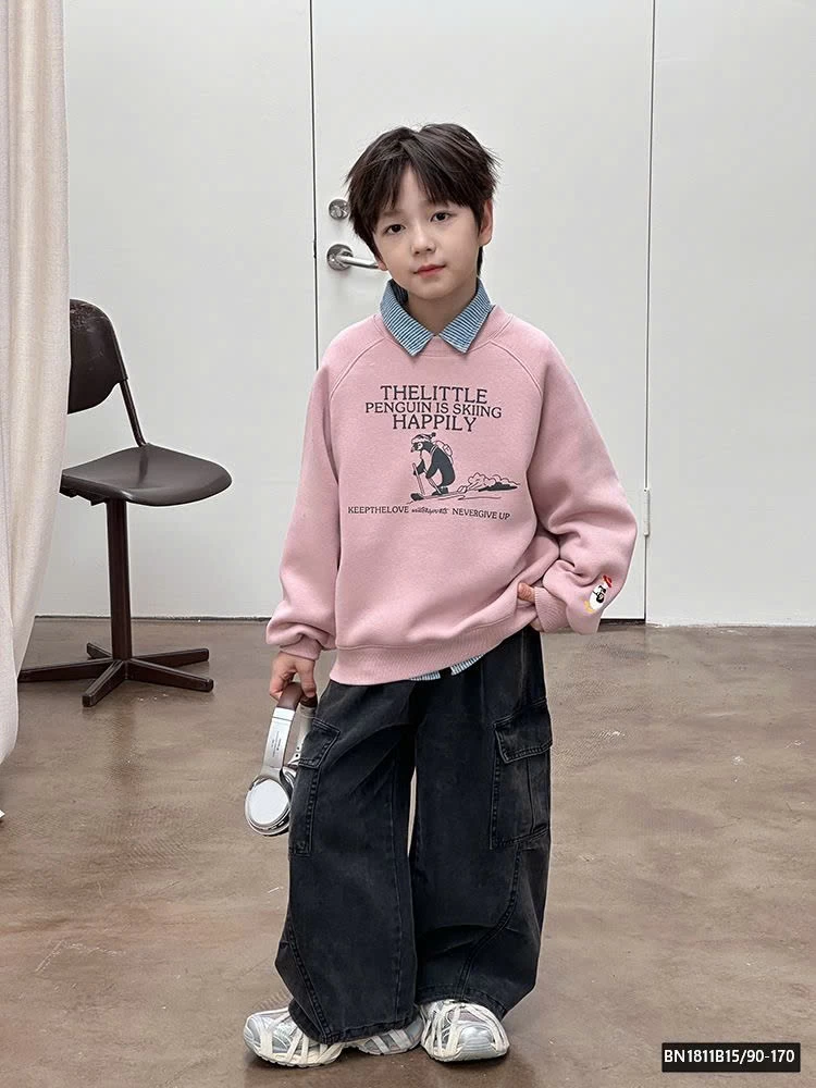 ÁO NỈ CHIM CÁNH CỤT LÓT LÔNG  AMBB  24A138