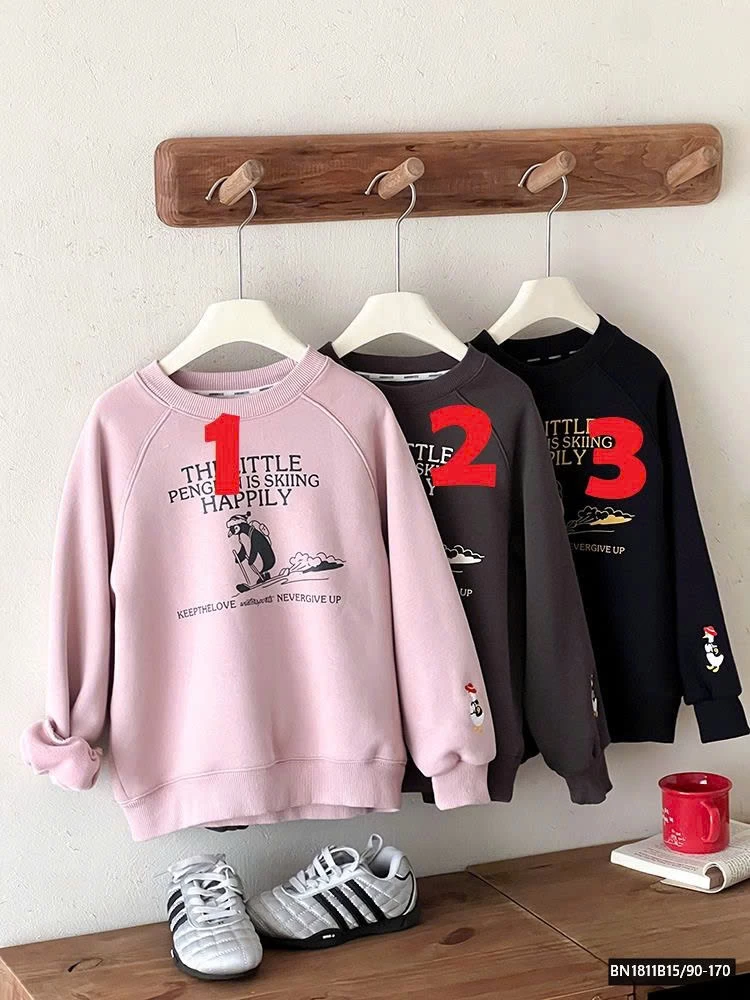 ÁO NỈ CHIM CÁNH CỤT LÓT LÔNG  AMBB  24A138