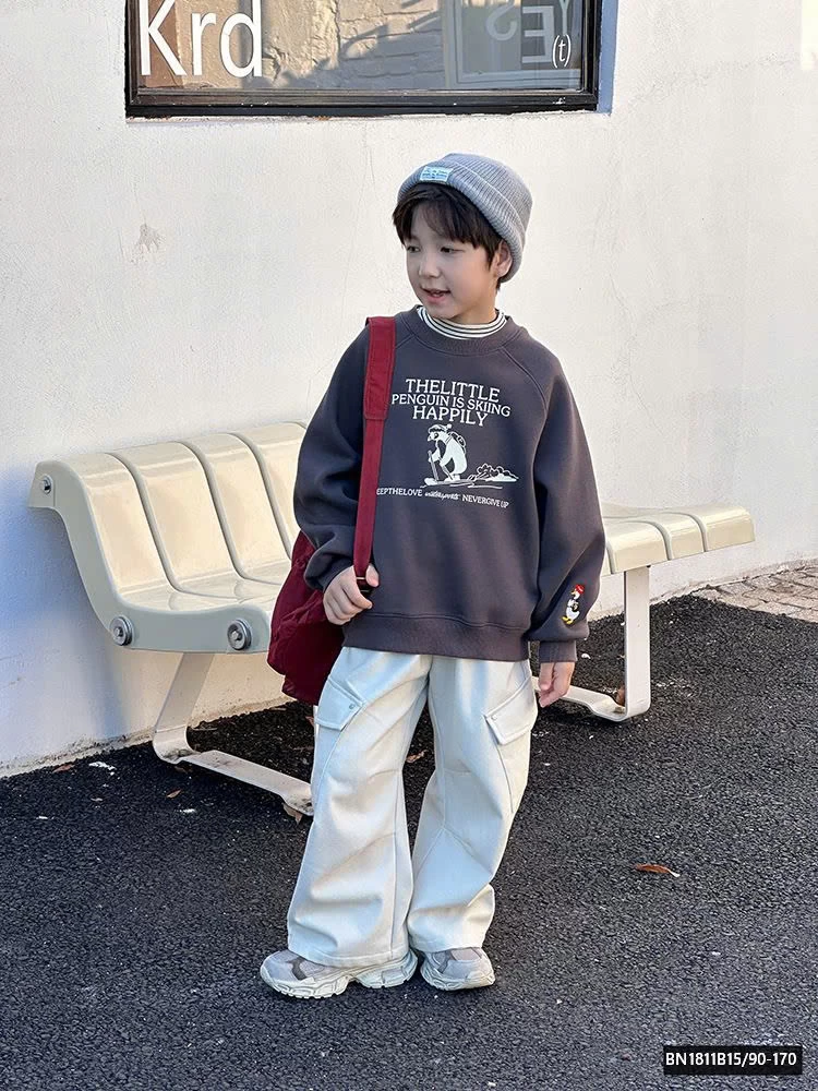 ÁO NỈ CHIM CÁNH CỤT LÓT LÔNG  AMBB  24A138