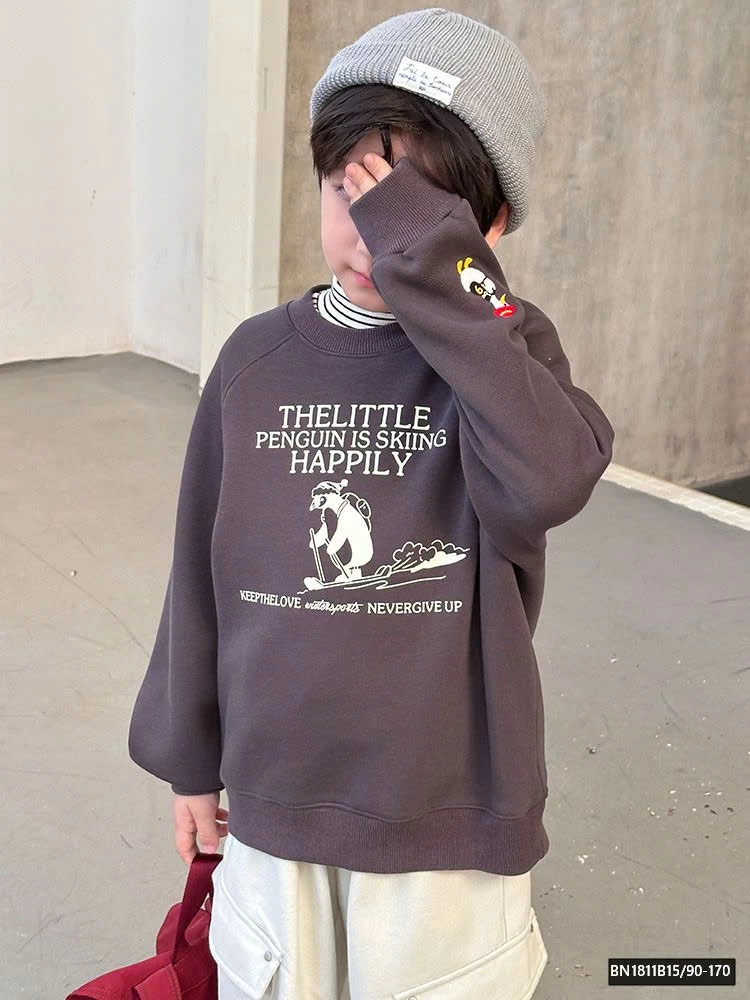 ÁO NỈ CHIM CÁNH CỤT LÓT LÔNG  AMBB  24A138