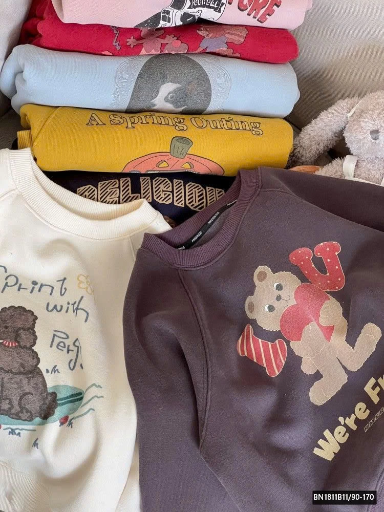 BỘ SƯU TẬP ÁO NỈ GẤU LÓT LÔNG AMBB  25H047