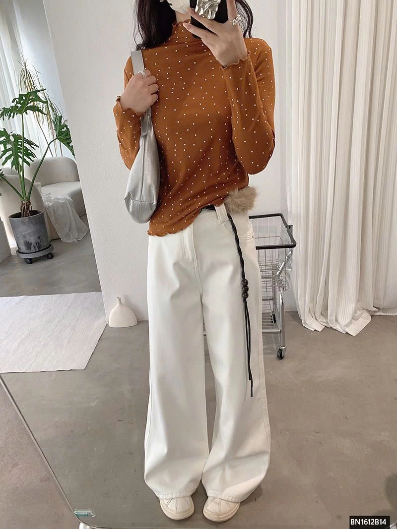 ÁO THUN CHẤM BI GIỮ NHIỆT NỮ