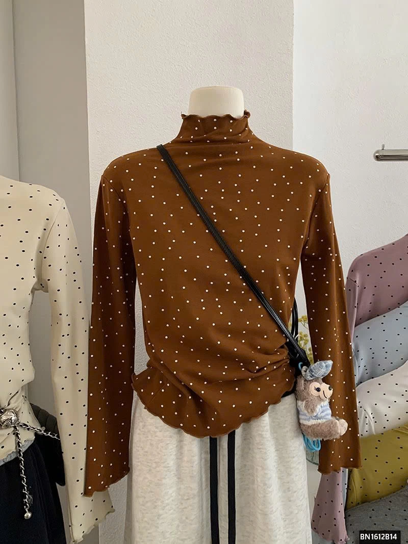 ÁO THUN CHẤM BI GIỮ NHIỆT NỮ