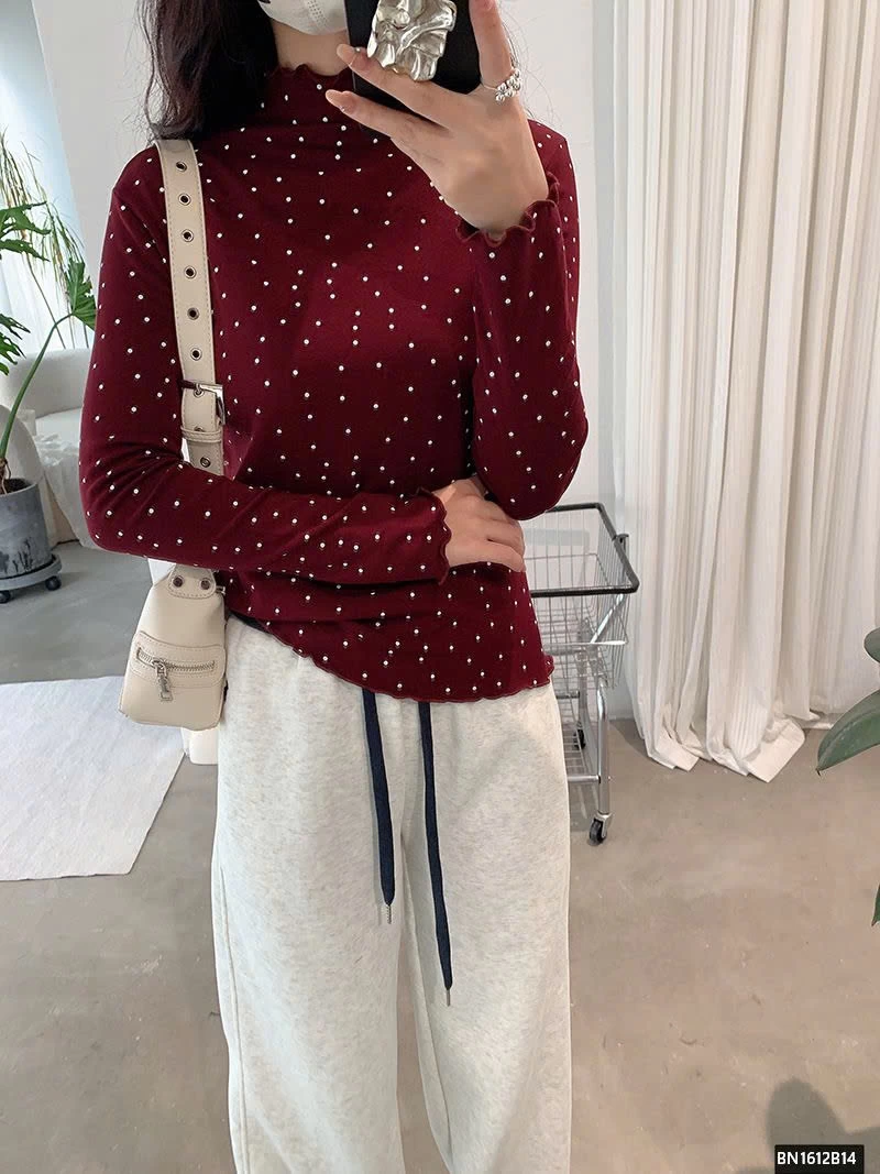 ÁO THUN CHẤM BI GIỮ NHIỆT NỮ