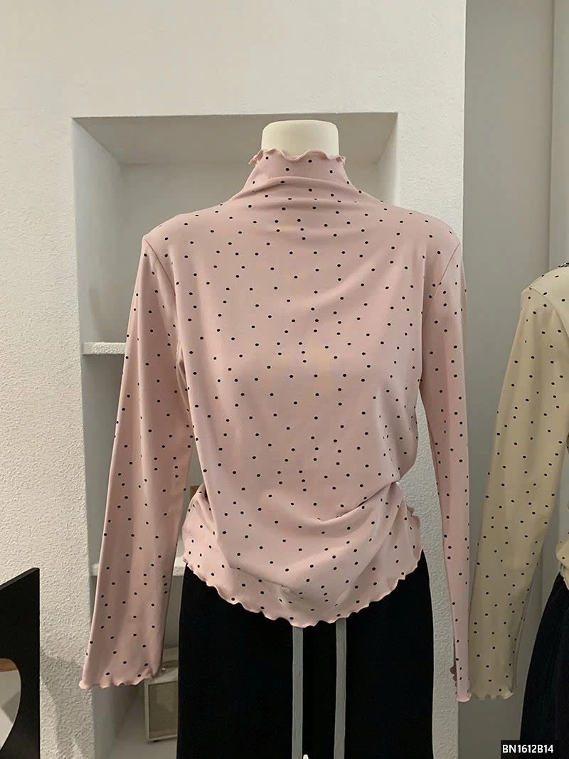 ÁO THUN CHẤM BI GIỮ NHIỆT NỮ