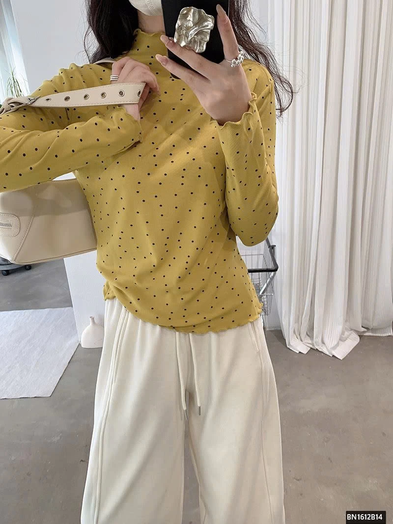 ÁO THUN CHẤM BI GIỮ NHIỆT NỮ