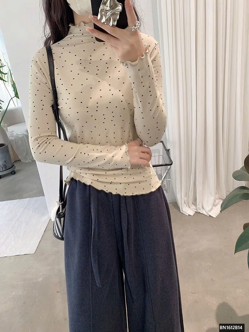 ÁO THUN CHẤM BI GIỮ NHIỆT NỮ