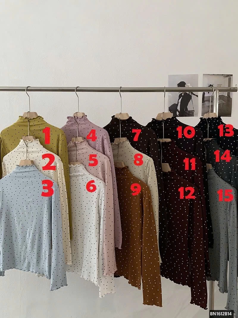 ÁO THUN CHẤM BI GIỮ NHIỆT NỮ