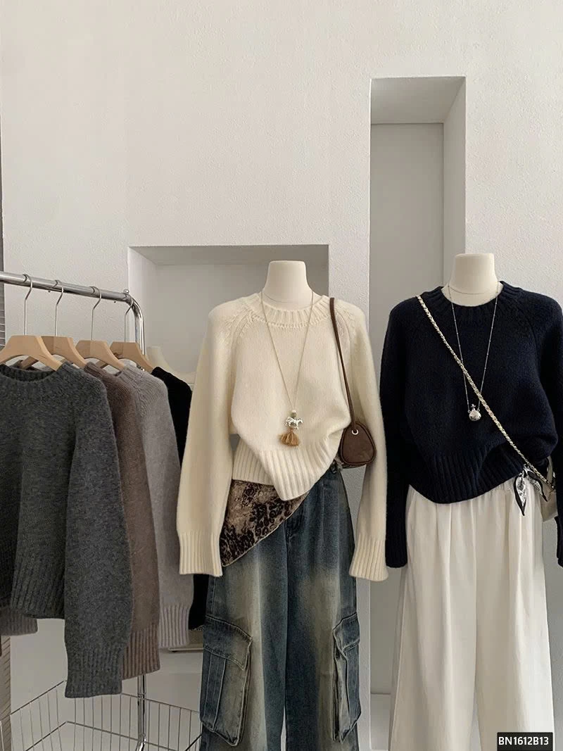 ÁO LEN TRƠN CỔ TRÒN NỮ