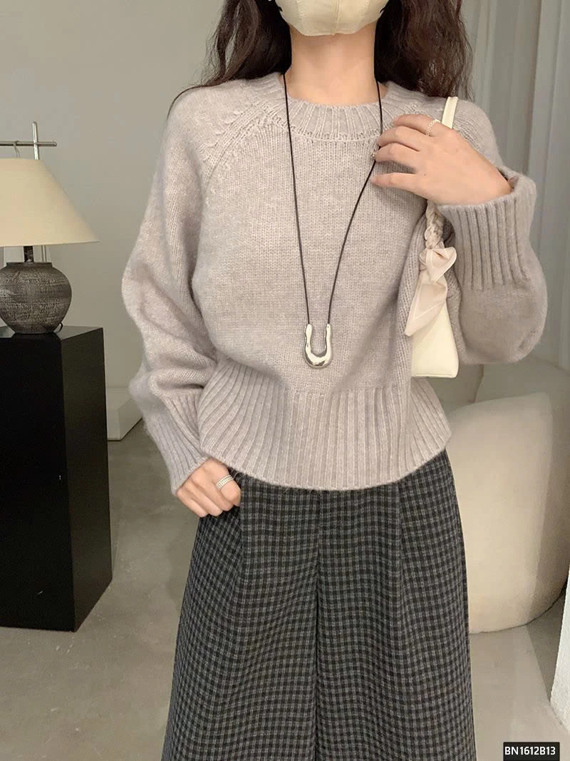 ÁO LEN TRƠN CỔ TRÒN NỮ