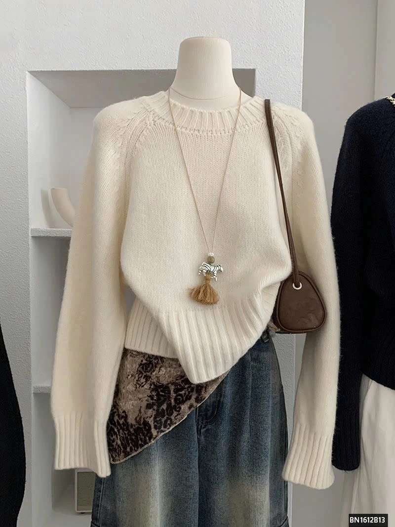 ÁO LEN TRƠN CỔ TRÒN NỮ