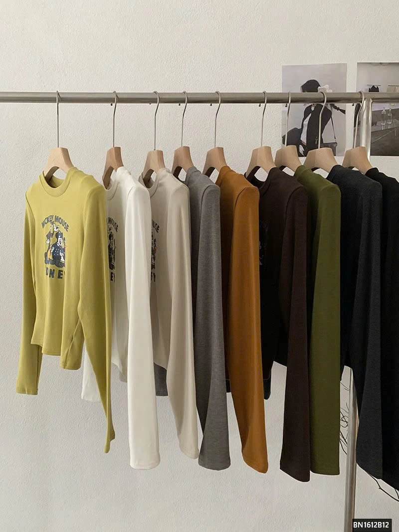 ÁO THUN MICKEY-DONAL DÀI TAY LÓT LÔNG MỎNG