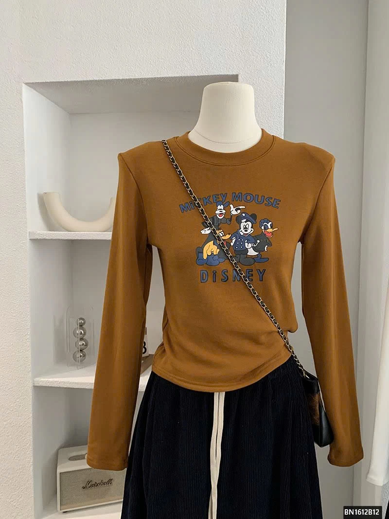 ÁO THUN MICKEY-DONAL DÀI TAY LÓT LÔNG MỎNG