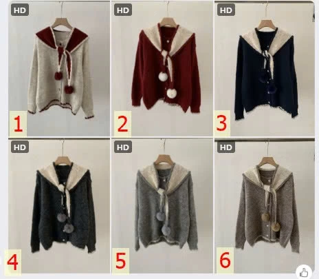 ÁO LEN KÈM KHĂN QUẢ BÔNG