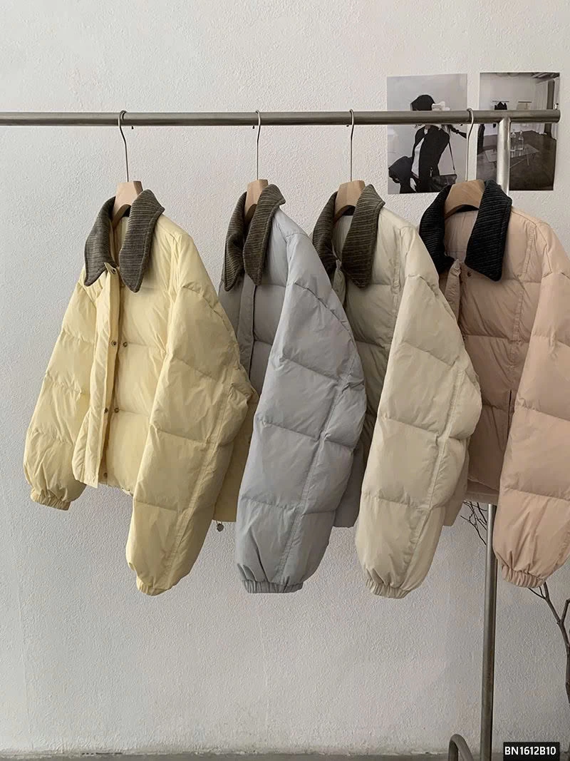 ÁO KHOÁC PHAO CỔ NHUNG CAO CẤP