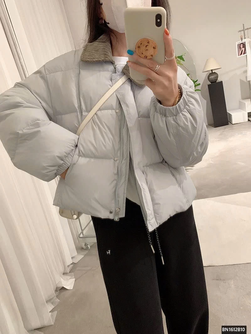 ÁO KHOÁC PHAO CỔ NHUNG CAO CẤP