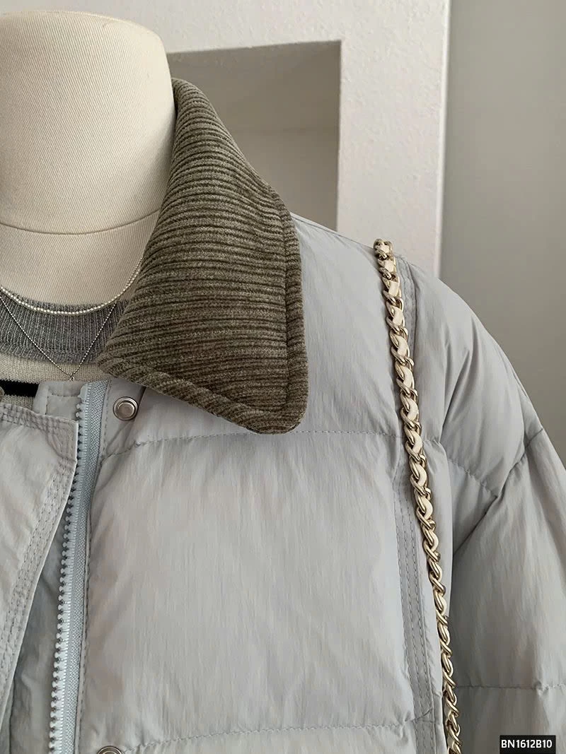 ÁO KHOÁC PHAO CỔ NHUNG CAO CẤP