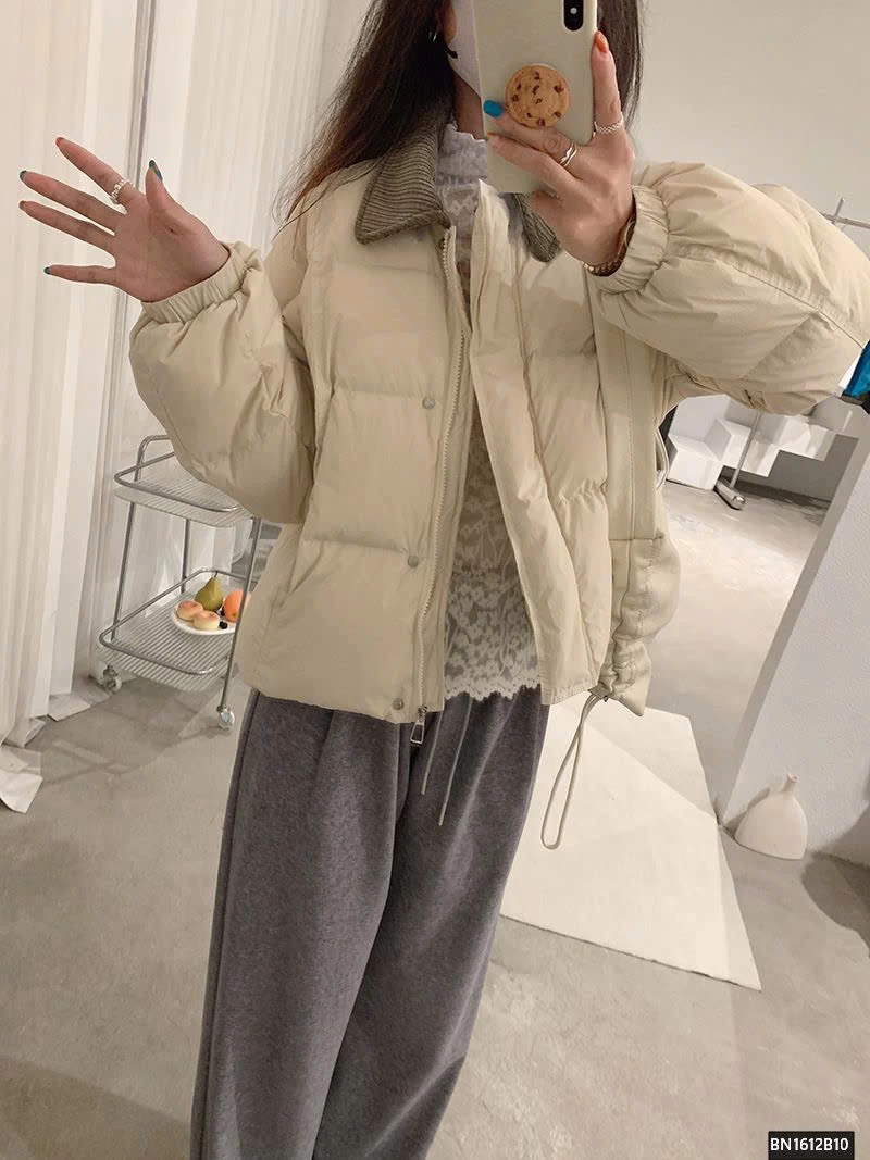 ÁO KHOÁC PHAO CỔ NHUNG CAO CẤP