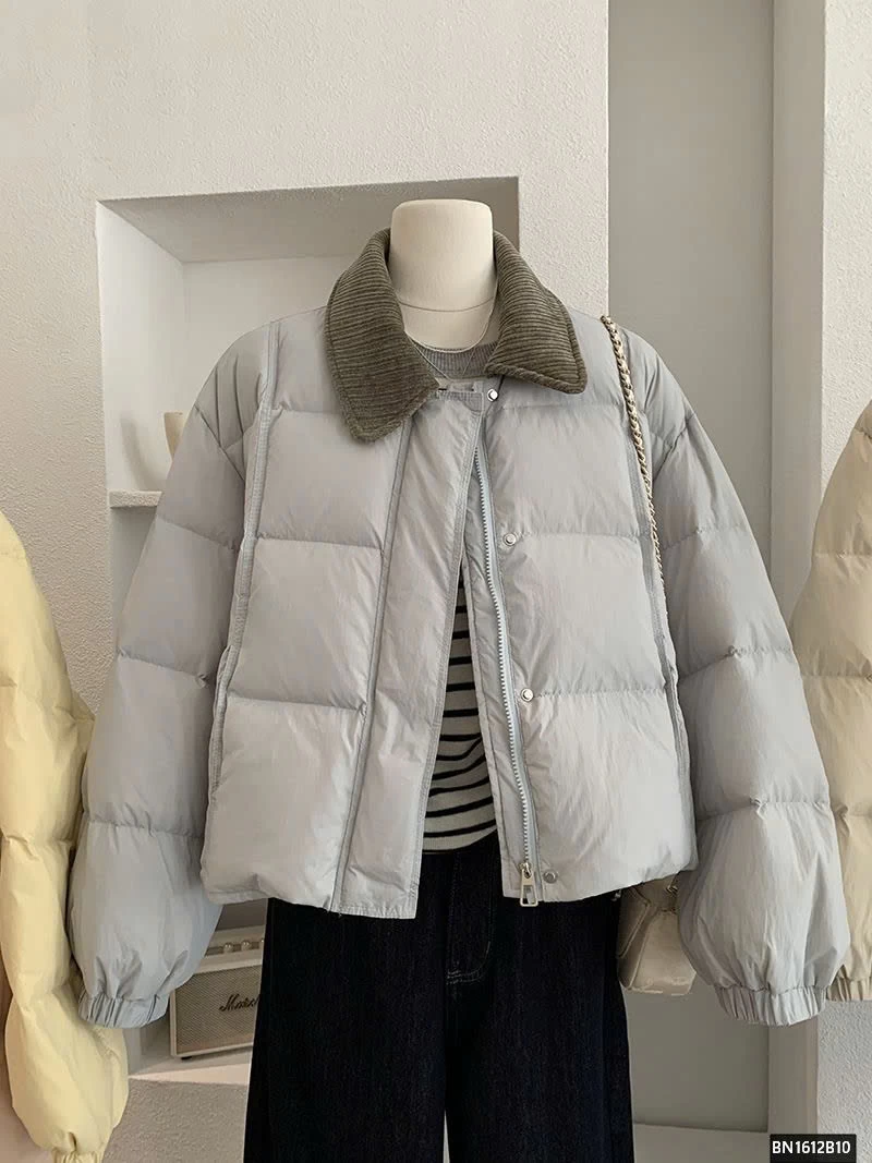 ÁO KHOÁC PHAO CỔ NHUNG CAO CẤP