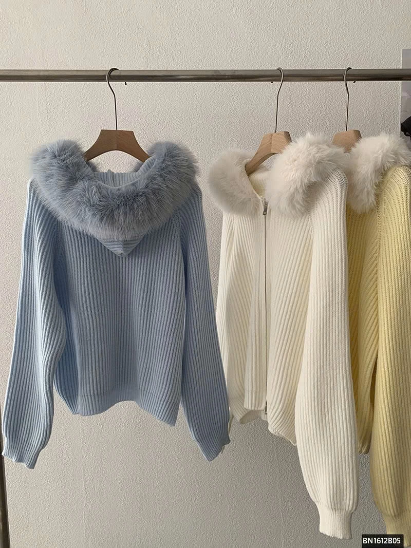 ÁO KHOÁC LEN CỔ LÔNG